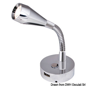 BATSYSTEM LED-Swenkstrahler Leia, poliert 12V 3W – Marine Infinite Shop