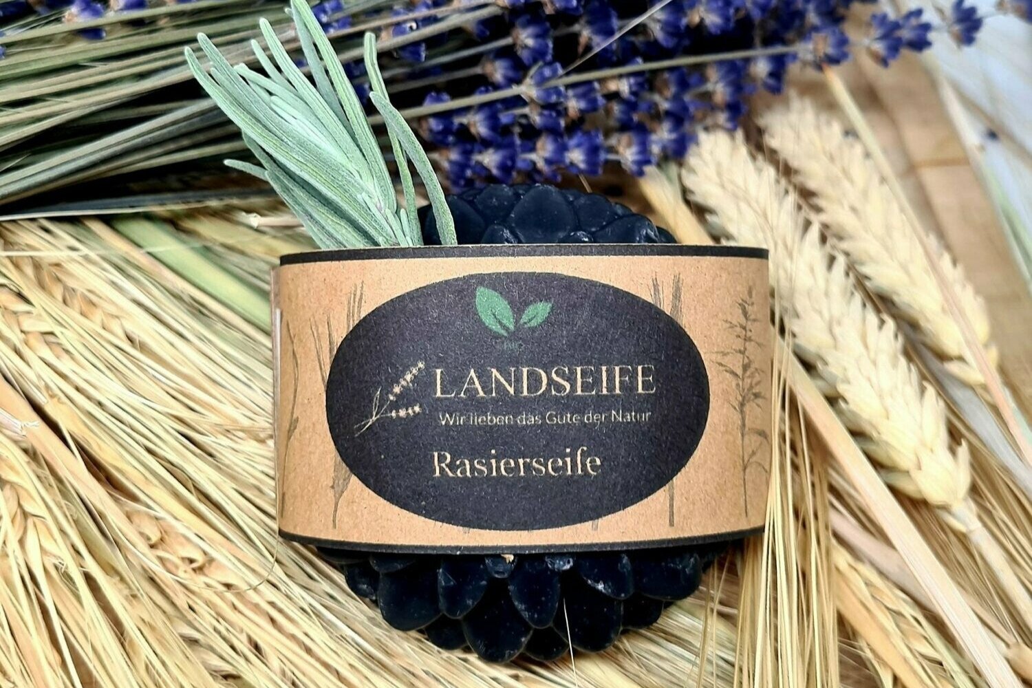 Bio Rasierseife mit Aktivkohle