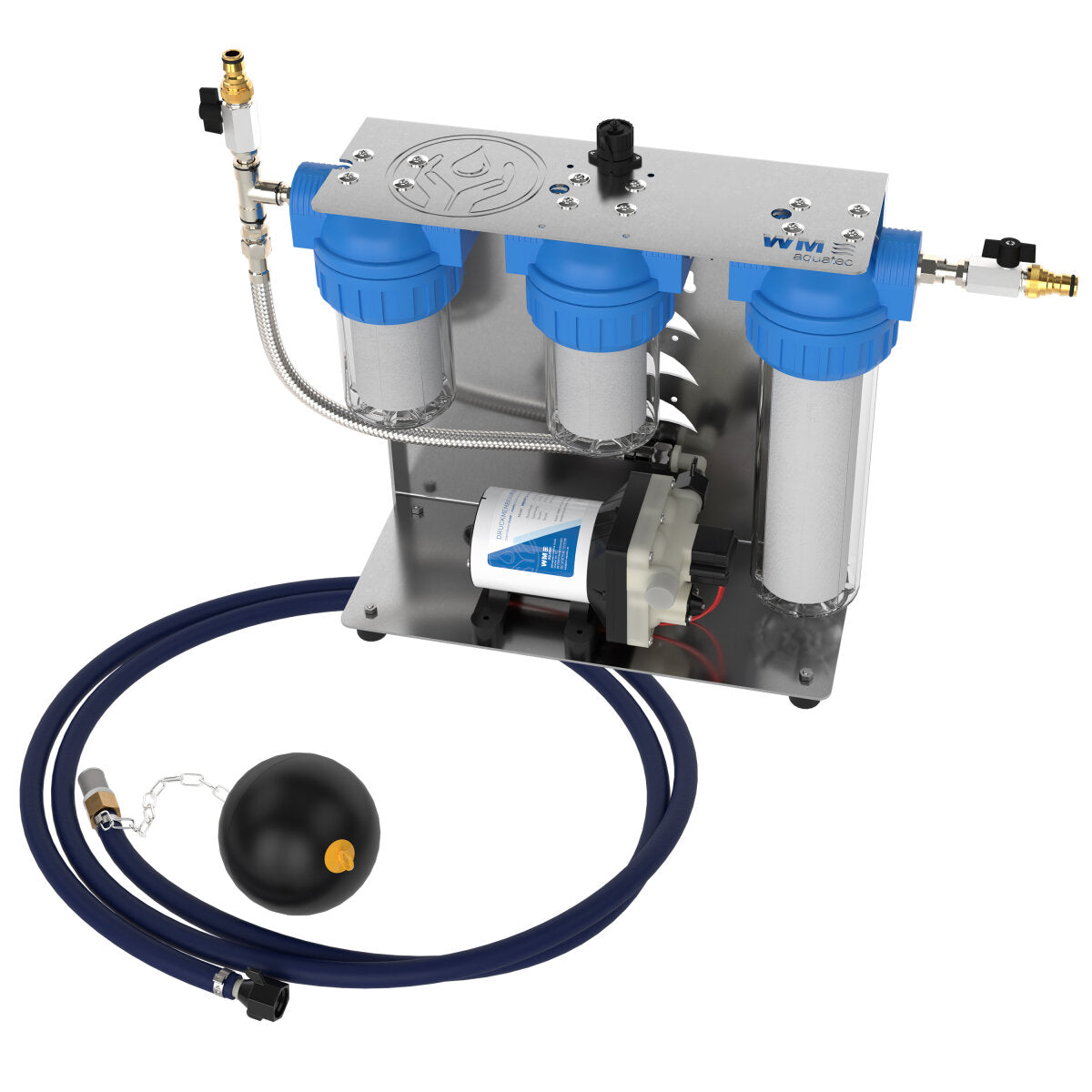 3-er Filter-Rack mit Pumpe innen (12 VDC) – Marine Infinite Shop
