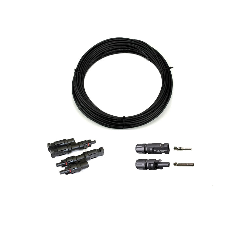 4mm² Anschluss Set II (L) - 2 Module parallel mit MC4 Stecker - 10 Meter Solarkabel lose – Marine Infinite Shop