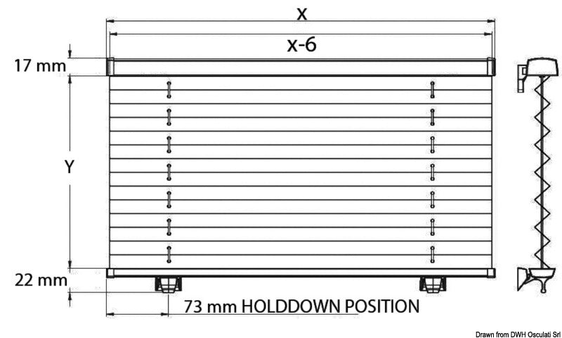 Oceanair Skysol Motion Plissee-Vorhang 450 × 520 mm – Marine Infinite Shop (2/2)