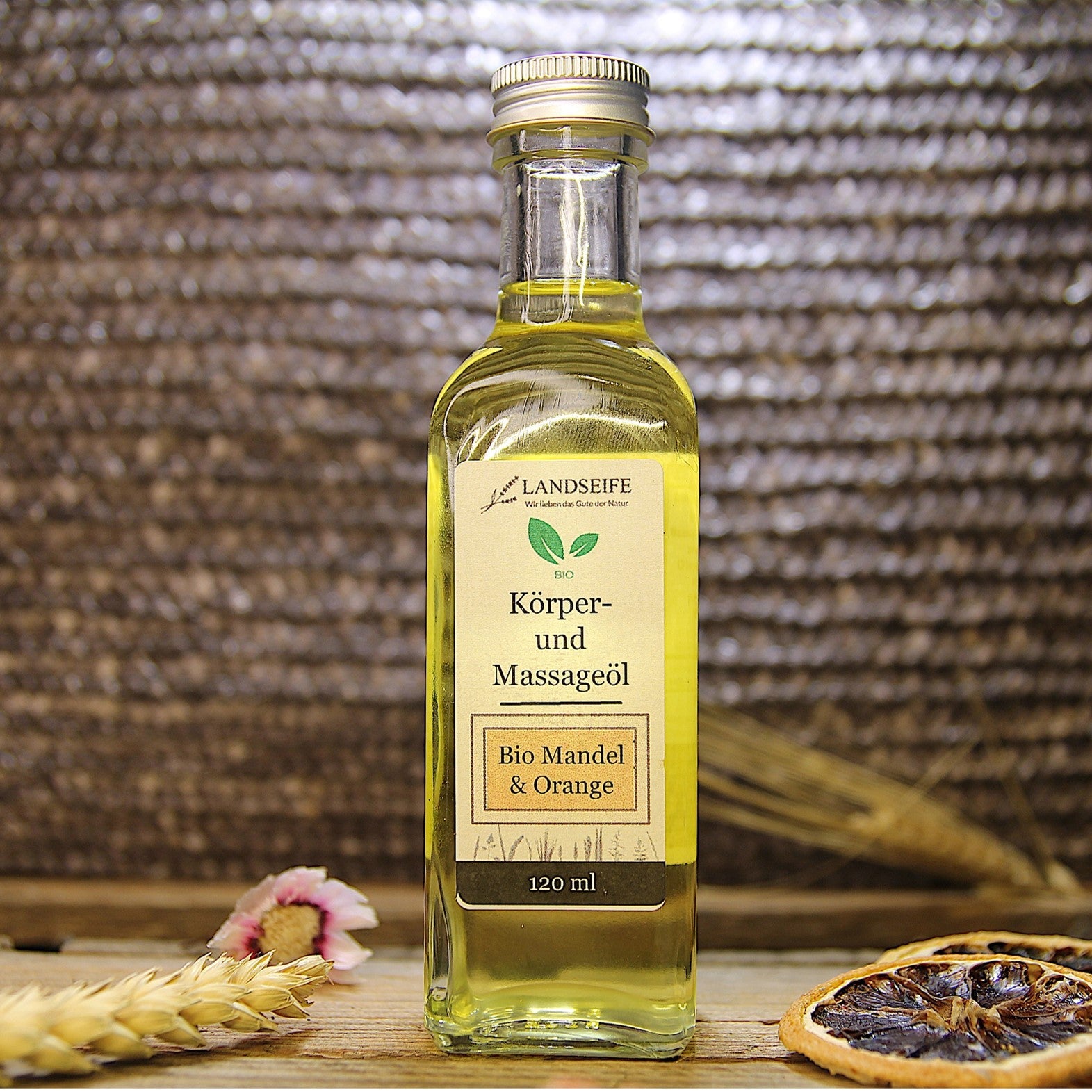 Organic body and massage oil almond & orange