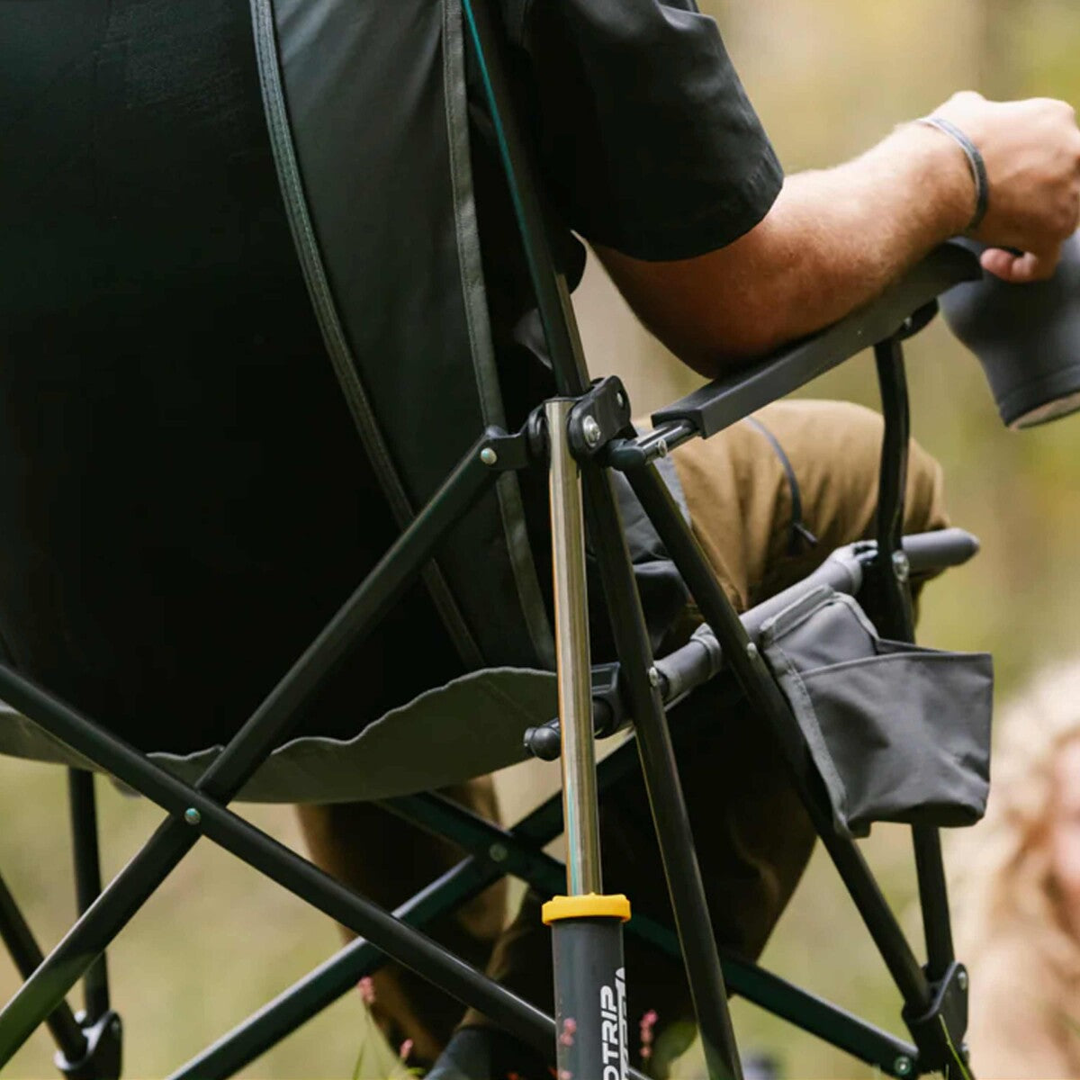 GCI Outdoor RoadTrip Rocker Camping Chair Dark Charcoal