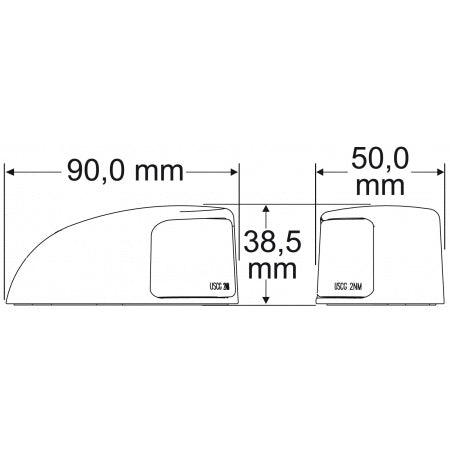 NaviLED DeckMount Set BB/STB 0,5m schwarz – Marine Infinite Shop (4/4)