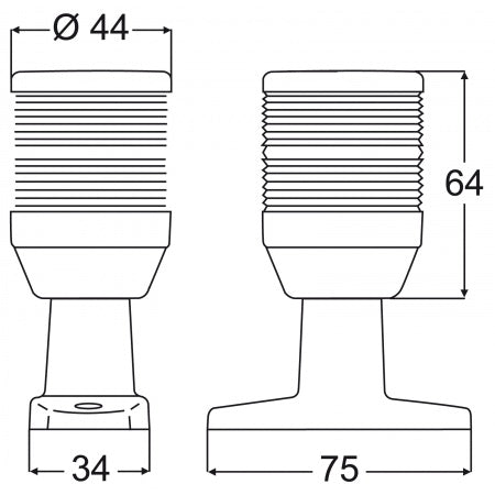 HELLA NaviLED 360 Compact Ankerlaterne, weiß, mit Fuß – Marine Infinite Shop