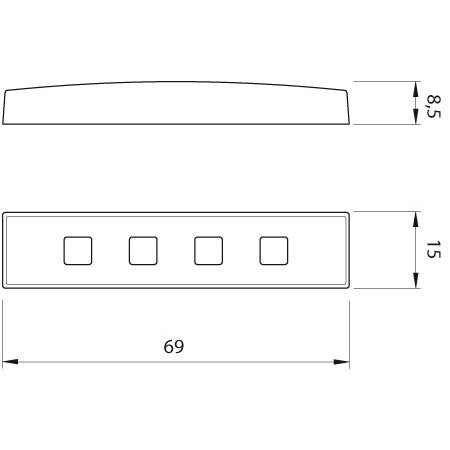 QUICK LED-Stufen-/Bodenleuchte TAB CPA1 Kunststoff/Cr 12/24V rotes Licht – Marine Infinite Shop