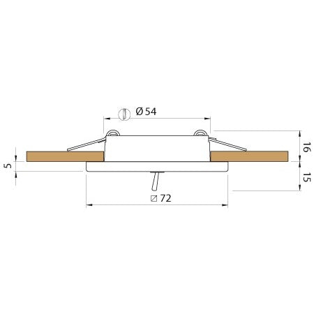QUICK LED-Deckenleuchte Bryan CS A4 12/24V 72x72mm, warmweiß, poliert – Marine Infinite Shop
