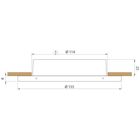 QUICK LED-Deckenleuchte Thekla Lux A4 12/24V 155mm, warmweiß/rot, poliert – Marine Infinite Shop