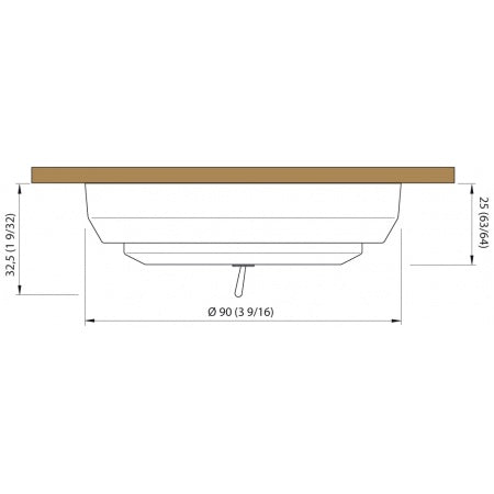 QUICK LED-Deckenleuchte Sandy C A4 12/24V 90mm, warmweiß, poliert – Marine Infinite Shop