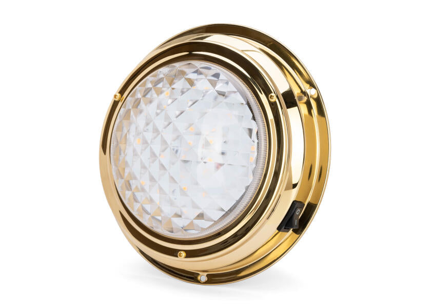 LED-Kajütlampe SUNNY / Messing / warmweiß – Marine Infinite Shop