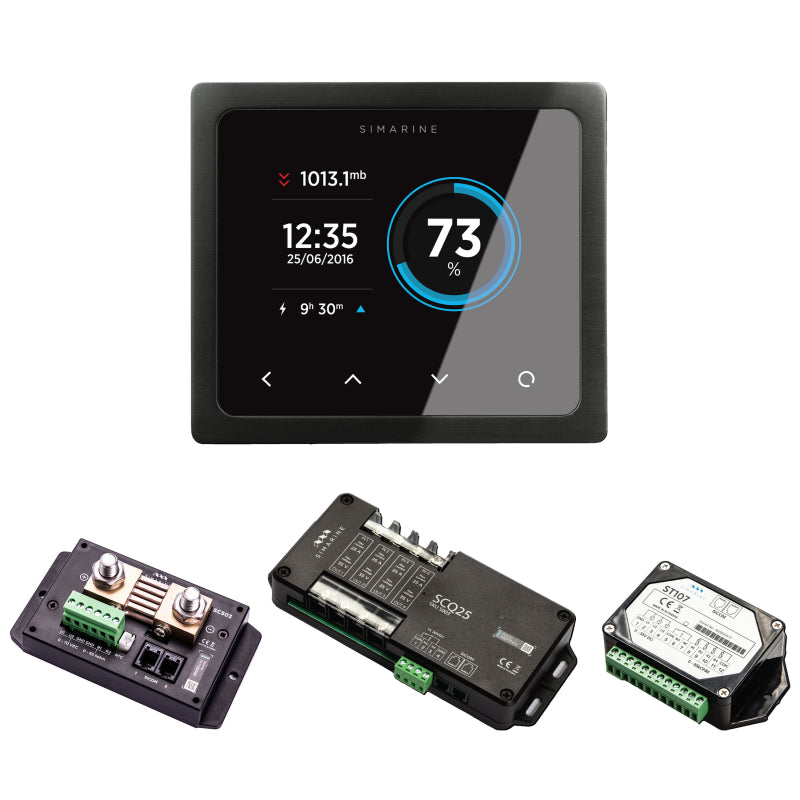 Simarine PICO Blue Set Rev2 - Batteriemonitor, Tankelektrode und 2 x Shunt Schwarz-mit Einbaurahmen – Marine Infinite Shop (1/5)