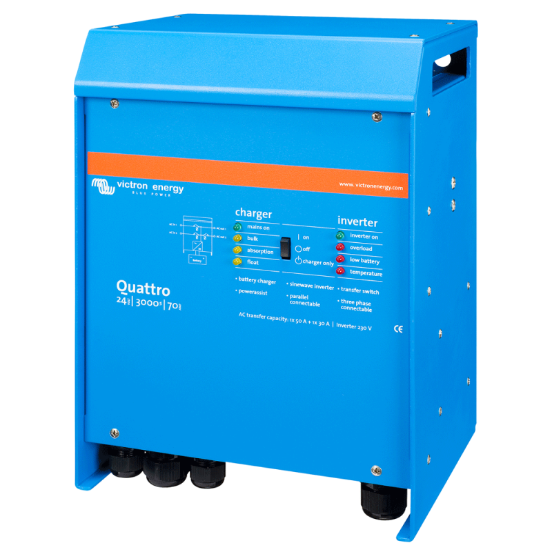Victron Quattro 24/3000/70 Wechselrichter 2400 W und Ladegerät 24V – Marine Infinite Shop (2/3)