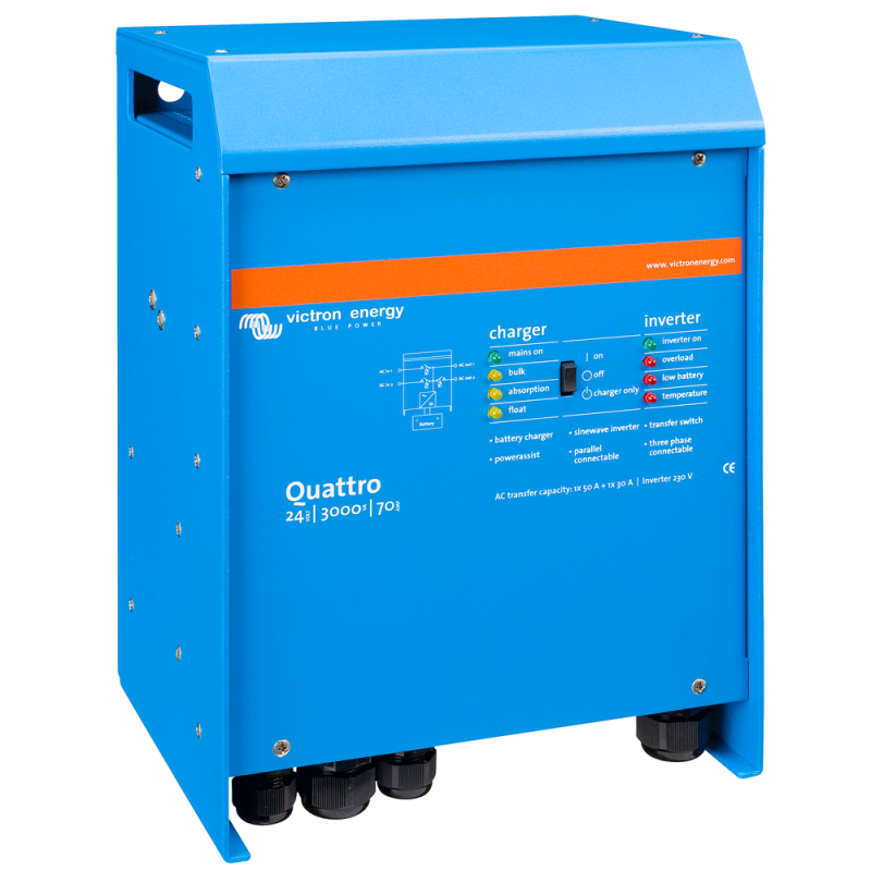 Victron Quattro 24/3000/70 Wechselrichter 2400 W und Ladegerät 24V – Marine Infinite Shop (3/3)