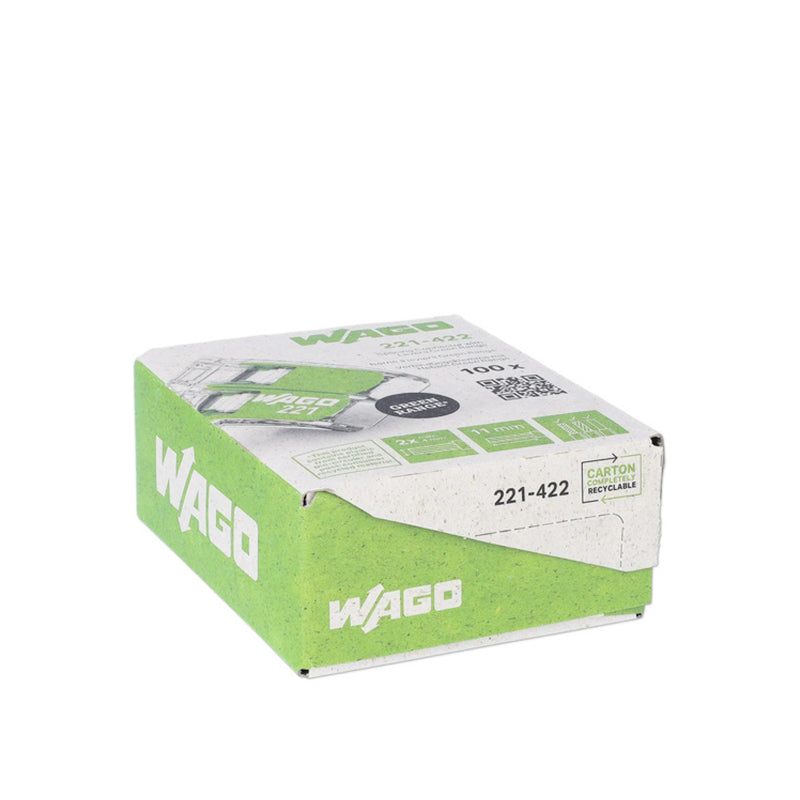 WAGO Verbindungsklemme Green Range flexibel bis 4mm² - 221-422 | 100er Pack – Marine Infinite Shop (1/7)