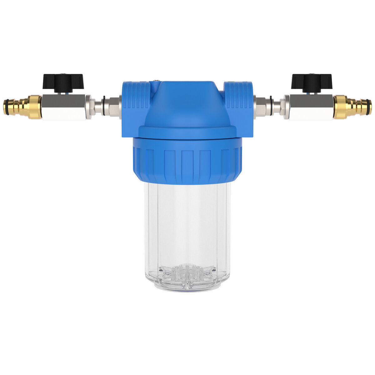 Wasserfilter-Gehäuse (Größe S) mit Anschluss Hahnstück (Gardena kompatibel) und Absperrhahn – Marine Infinite Shop
