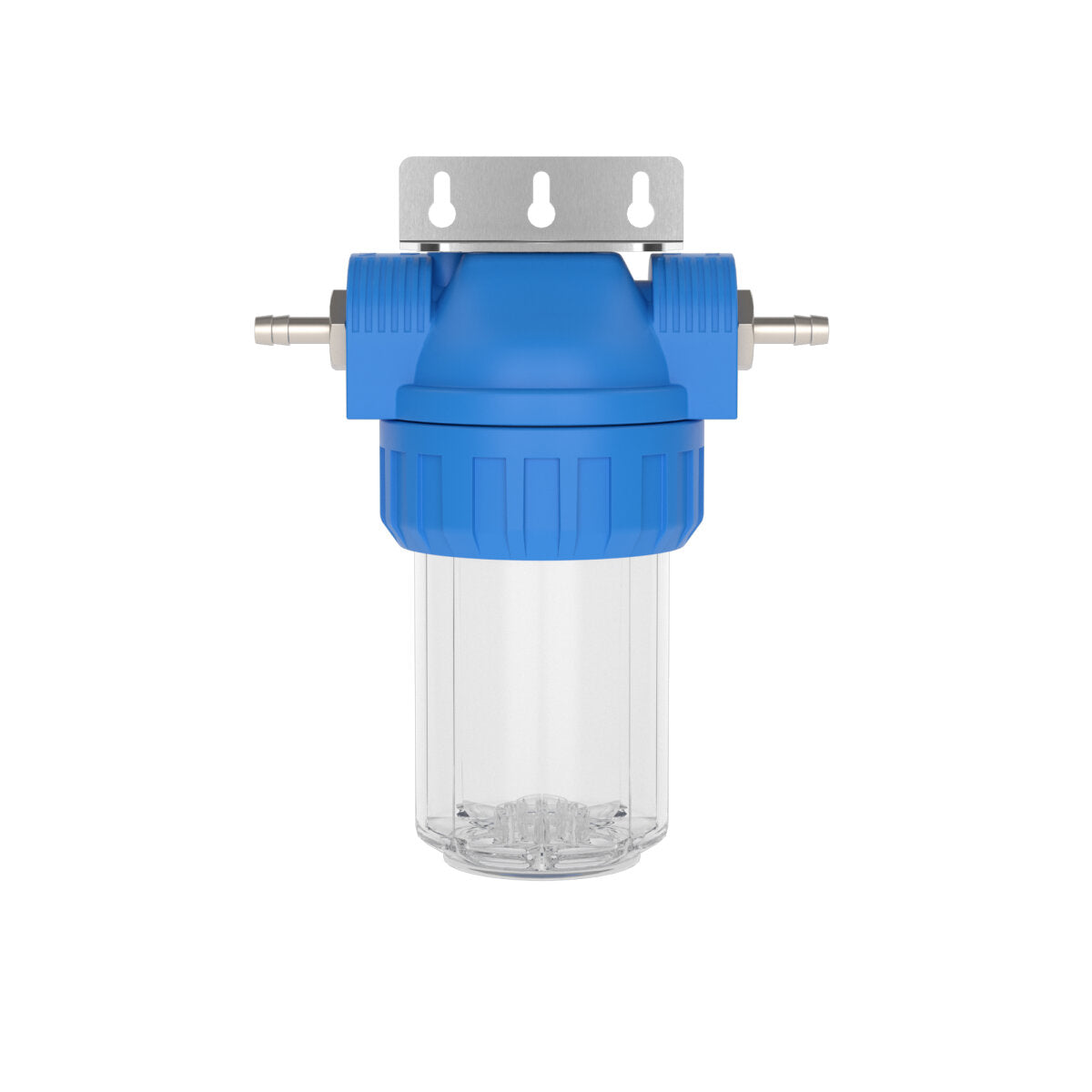 Wasserfilter-Gehäuse (Größe S) mit Anschluss Schlauchtülle (10 mm) und Wand-Befestigungswinkel – Marine Infinite Shop