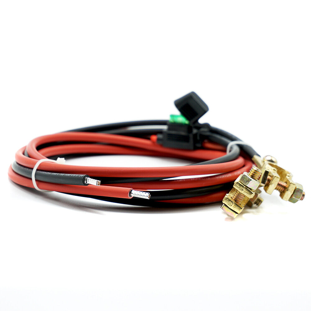 WATTSTUNDE® 6 mm² Battery Connection Cable BAKA30 with 30 A Fuse and Battery Terminals in Set