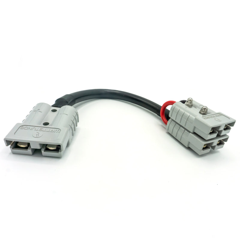 WATTSTUNDE® Adapterkabel (2x)4 mm² A50/2xA50 (Parallel) 20 cm schwarz – Marine Infinite Shop (2/4)