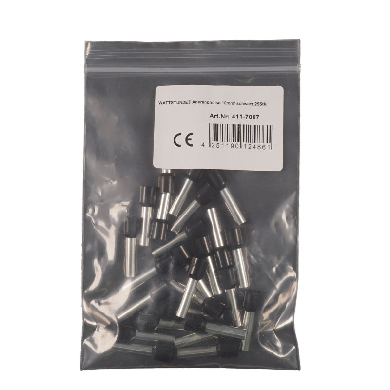 WATTSTUNDE® Aderendhülse 10 mm² schwarz 25 Stk. – Marine Infinite Shop (1/2)