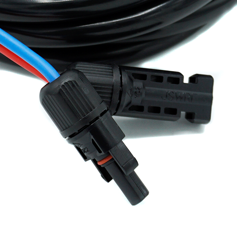 WATTSTUNDE® Anschlusskabel (2x)6 mm² Typ-MC4/Aderendhülse 10 m schwarz