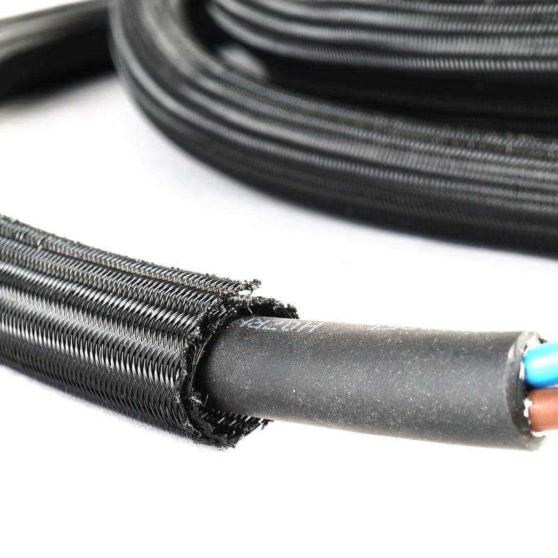 WATTSTUNDE® Geflechtsschlauch offen 6 mm schwarz 5 Meter