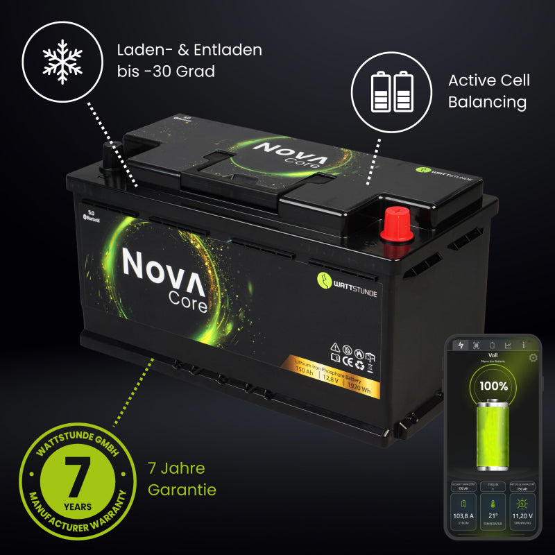 WATTSTUNDE® NOVA Core 150 Ah Batterie LiFePO4 – Marine Infinite Shop (4/7)