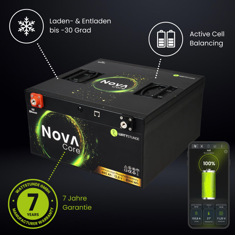 WATTSTUNDE® NOVA Core 480 Ah Batterie LiFePO4 – Marine Infinite Shop (7/7)