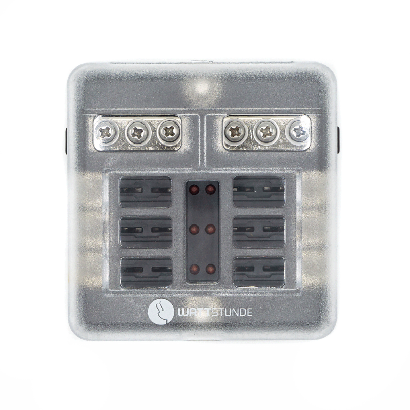 WATTSTUNDE® Plus Distributor 6 mit je 2 x 5 A, 10 A, 15 A, 20 A Flachsicherungen – Marine Infinite Shop (3/7)