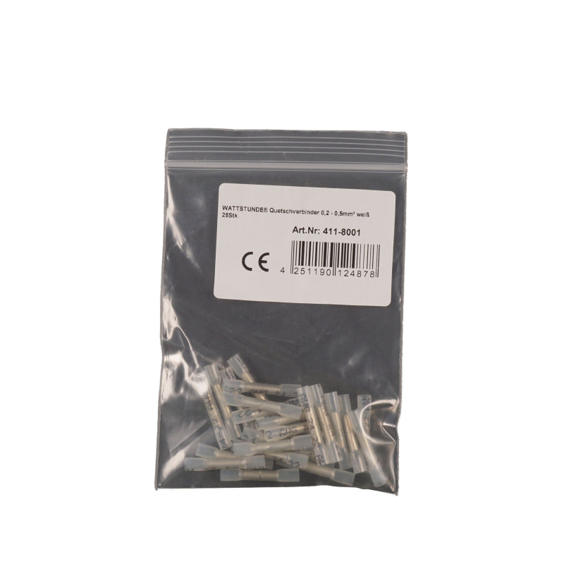 WATTSTUNDE® Quetschverbinder 0,2 - 0,5 mm² weiß 25 Stk. – Marine Infinite Shop (1/2)