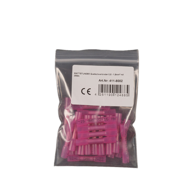 WATTSTUNDE® Quetschverbinder 0,5 - 1,5 mm² rot 25 Stk. – Marine Infinite Shop (1/2)