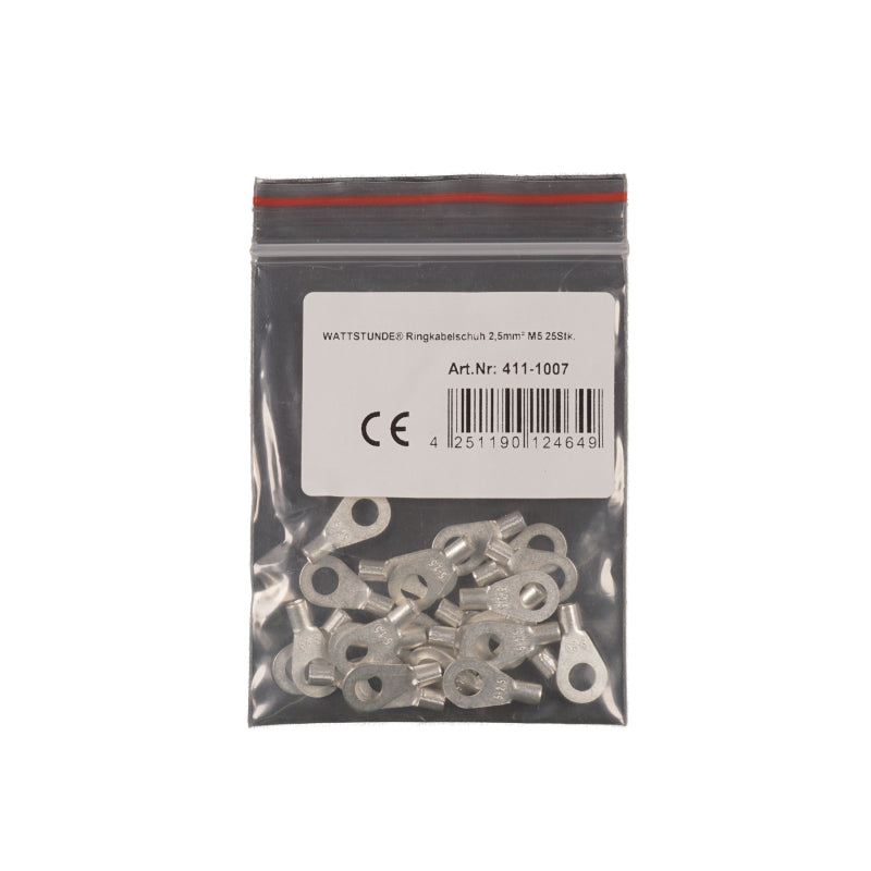 WATTSTUNDE® Ringkabelschuh 2,5 mm² M5 25 Stk. – Marine Infinite Shop (1/2)