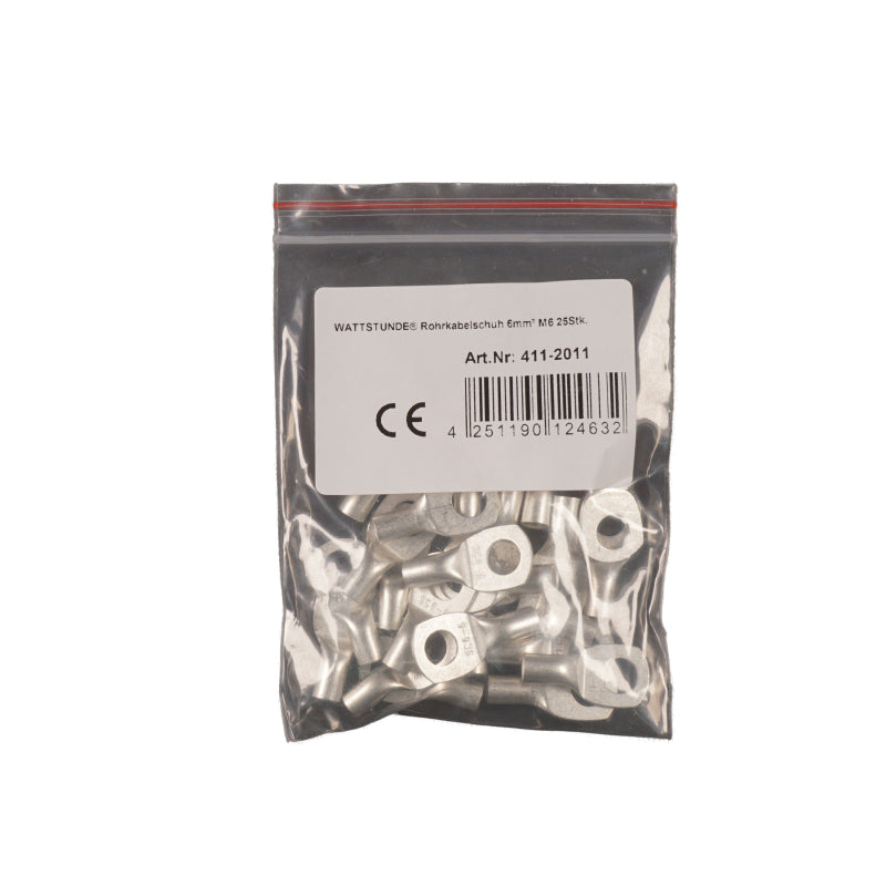 WATTSTUNDE® Rohrkabelschuh 6 mm² M6 25 Stk. – Marine Infinite Shop (1/2)
