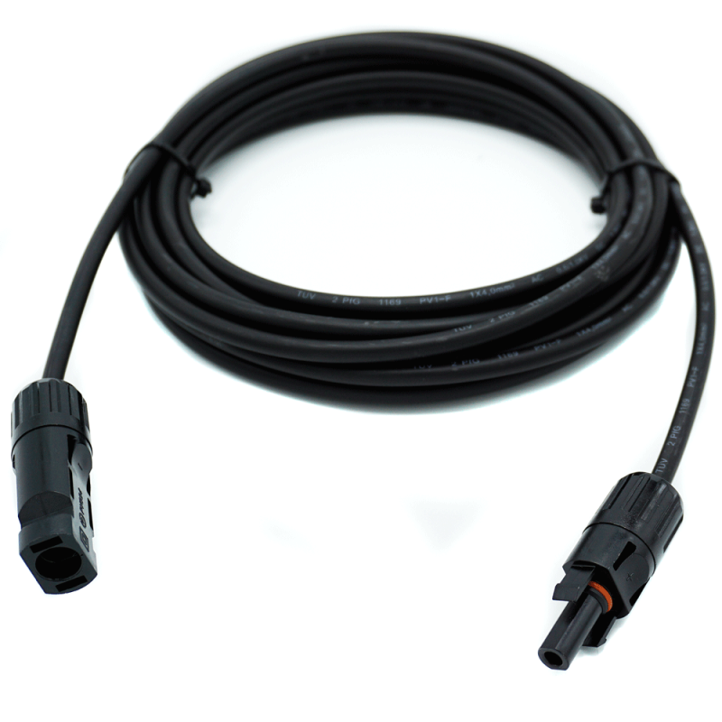 WATTSTUNDE® Solarverlängerungskabel 2x4 mm² Typ-MC4/Typ-MC4 5 m schwarz – Marine Infinite Shop (3/5)