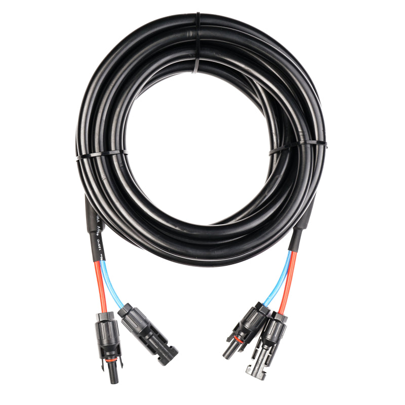 WATTSTUNDE® Verlängerungskabel (2x) 6 mm² Typ-MC4/Typ-MC4 5 m schwarz