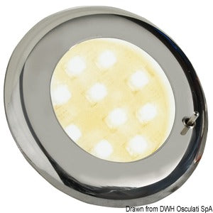 Batsystem LED-Einbauleuchte Nova 2 verchr.Schalter – Marine Infinite Shop