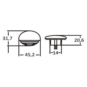 Eingebaute LED-Orienterungsleuchte, weiß/blau – Marine Infinite Shop