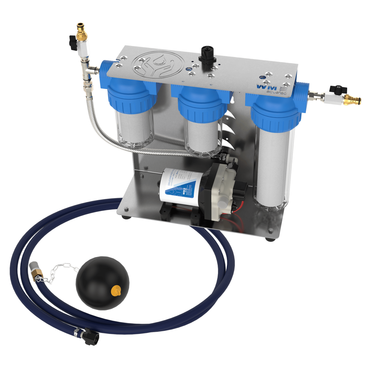 3-er Filter-Rack mit Pumpe innen (24 VDC) – Marine Infinite Shop