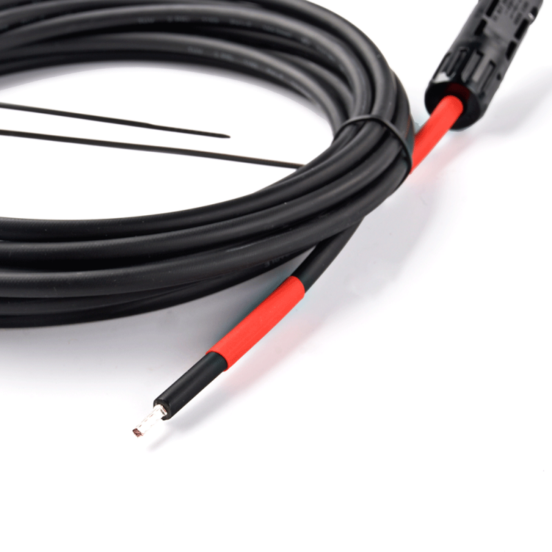 WATTSTUNDE® Solaranschlusskabel 2x6 mm² Typ-MC4/Aderendhülse 10 m schwarz