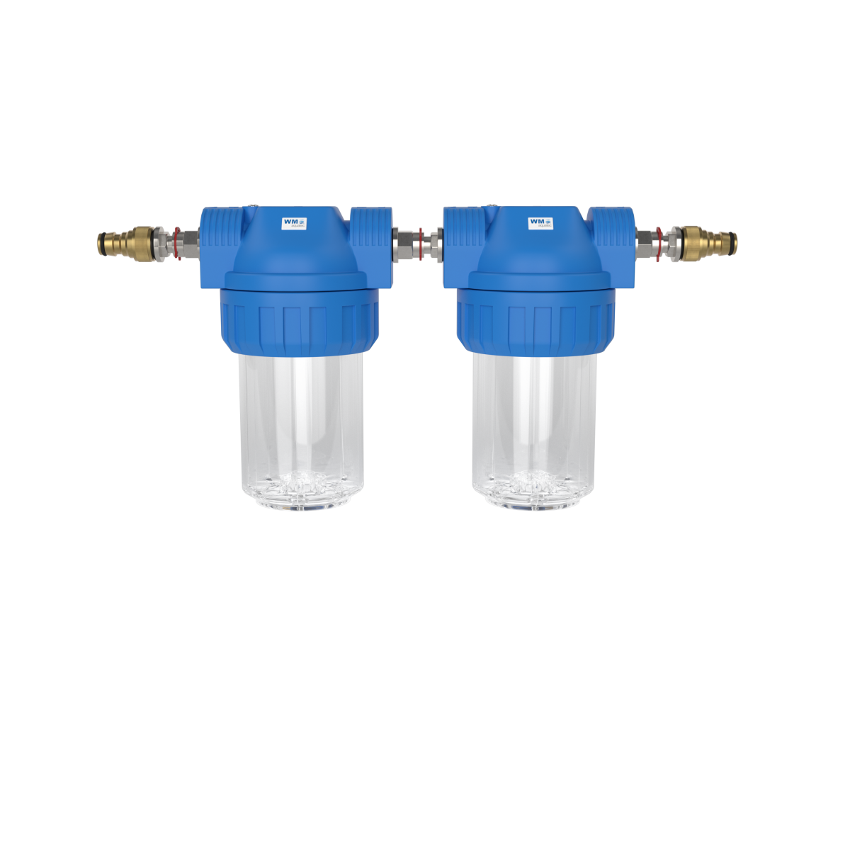 Doppel-Wasserfilter-Gehäuse (Größe S); Anschluss: Hahnstück (Gardena® kompatibel) – Marine Infinite Shop