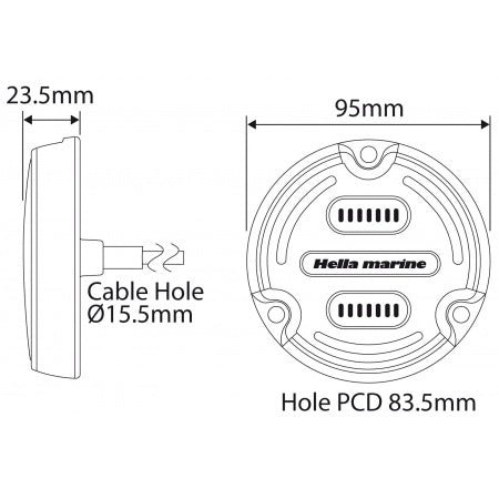 HELLA LED-Unterwasserlicht Apelo A1 Polymer 12/24V RGB, weiß – Marine Infinite Shop