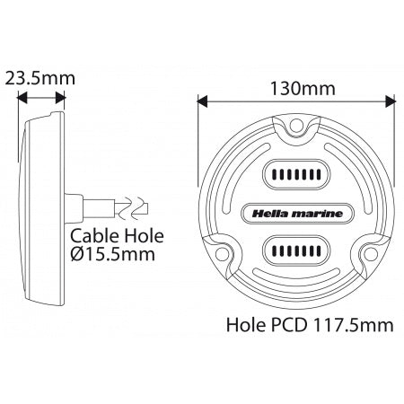 HELLA LED-Unterwasserlicht Apelo A3 Bronze 12/24V 70W 130mm RGBW – Marine Infinite Shop
