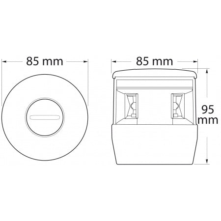 NaviLED Trio Dreifarbenlaterne 0,4m schwarz – Marine Infinite Shop (4/4)