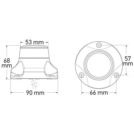 HELLA NaviLED 360 Pro 360° rot, schwarz – Marine Infinite Shop