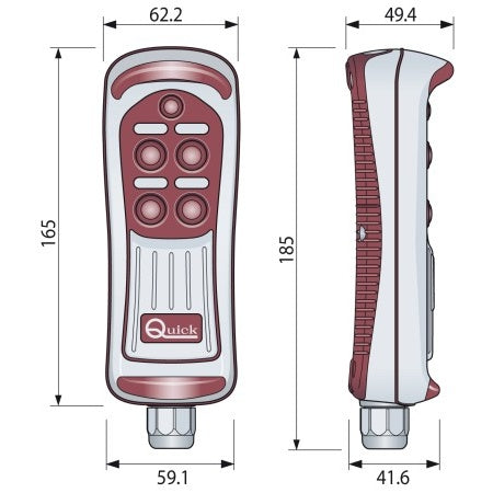 QUICK Fernbedienung HRC 12/24V für Ankerwinden 4-Kanäle mit LED-Lampe – Marine Infinite Shop