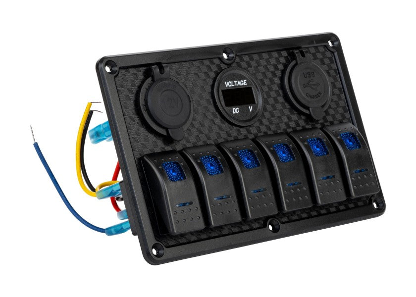 Schalttafel / 6-fach / inkl. Dual USB – Marine Infinite Shop