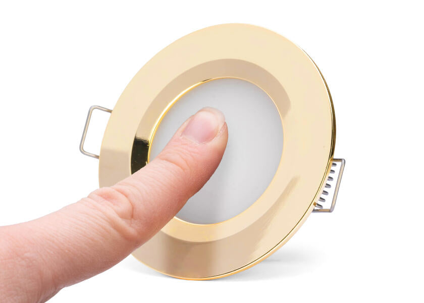 LED-Deckenleuchte mit Schalter / vergoldet – Marine Infinite Shop