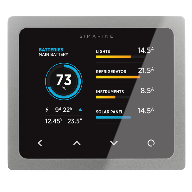 Simarine PICO Batteriemonitor - mit Rahmen silber – Marine Infinite Shop (1/4)