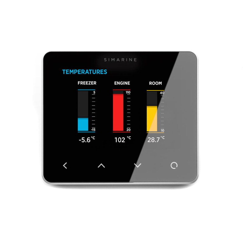 Simarine PICO Batteriemonitor - ohne Rahmen silber