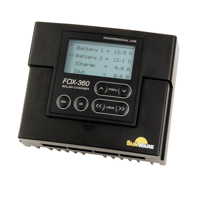 SunWare FOX-360 LCD Solar Laderegler – Marine Infinite Shop