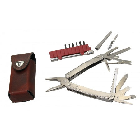 VICTORINOX Swiss Tool Spirit X Plus Ratchet im Leder-Etui, 36 Funktionen – Marine Infinite Shop